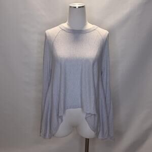 Eileen Fisher Sweater Womens Medium Gray Lyocell Wool Alpaca Tunic Crewneck